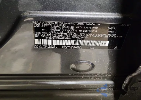 2017 Toyota Rav4 Limited из США, поврежденный, VIN 2T3DFREV7HW606461